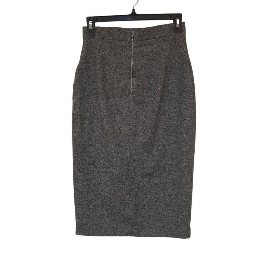 Banana Republic Women's Charcoal Gray Poly/Viscose/Spandex Knit Assymetrical Zip - Picture 6 of 10